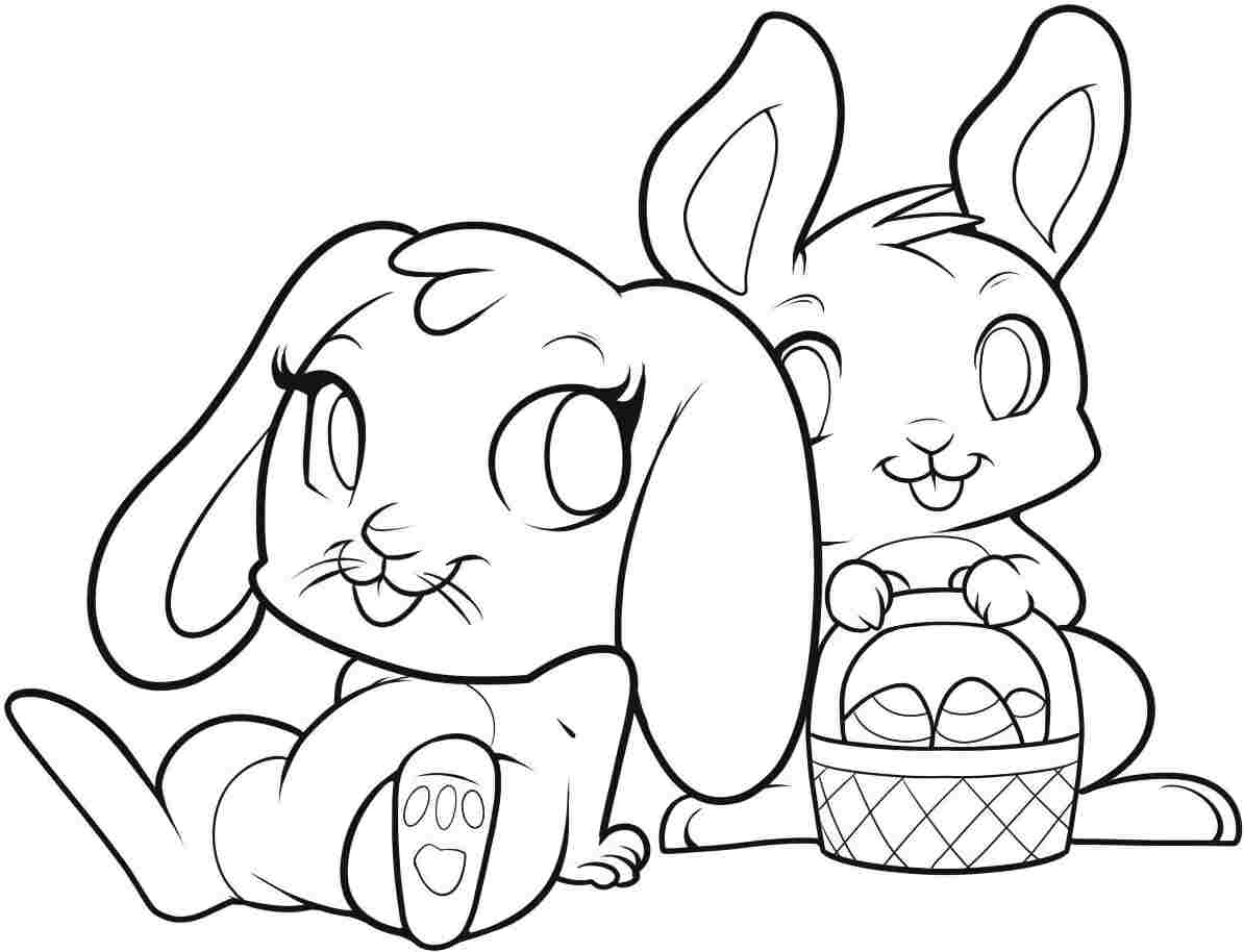 Bunny easter coloring pages download and print for free