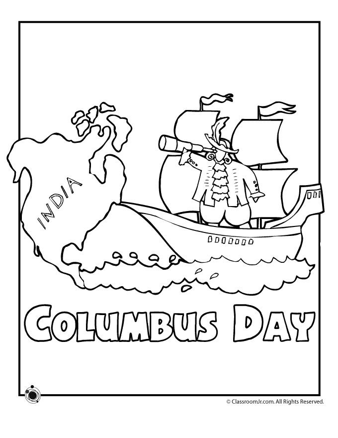 Christopher columbus coloring pages to download and print