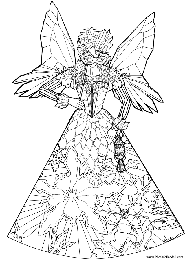 Christmas fairy coloring pages download and print for free