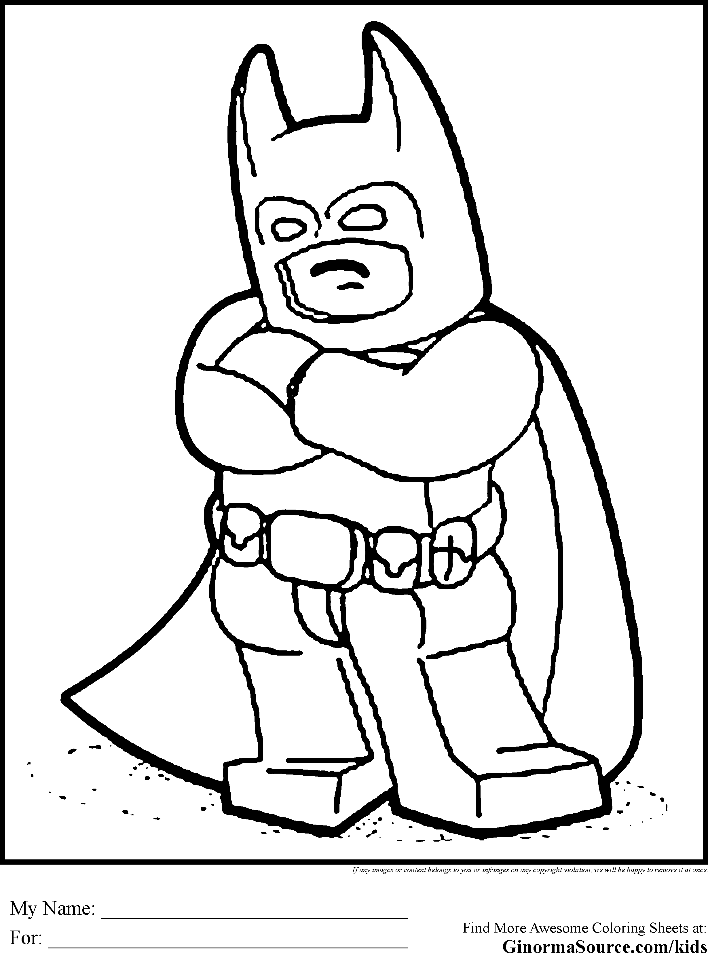 Lego batman coloring pages to download and print for free