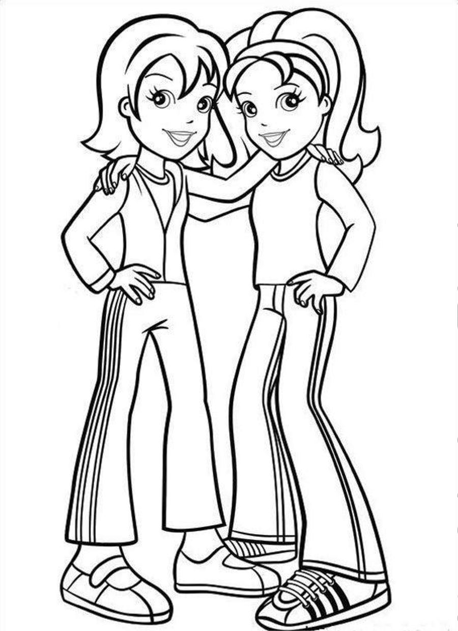 572 Simple Polly Pocket Coloring Pages with Animal character