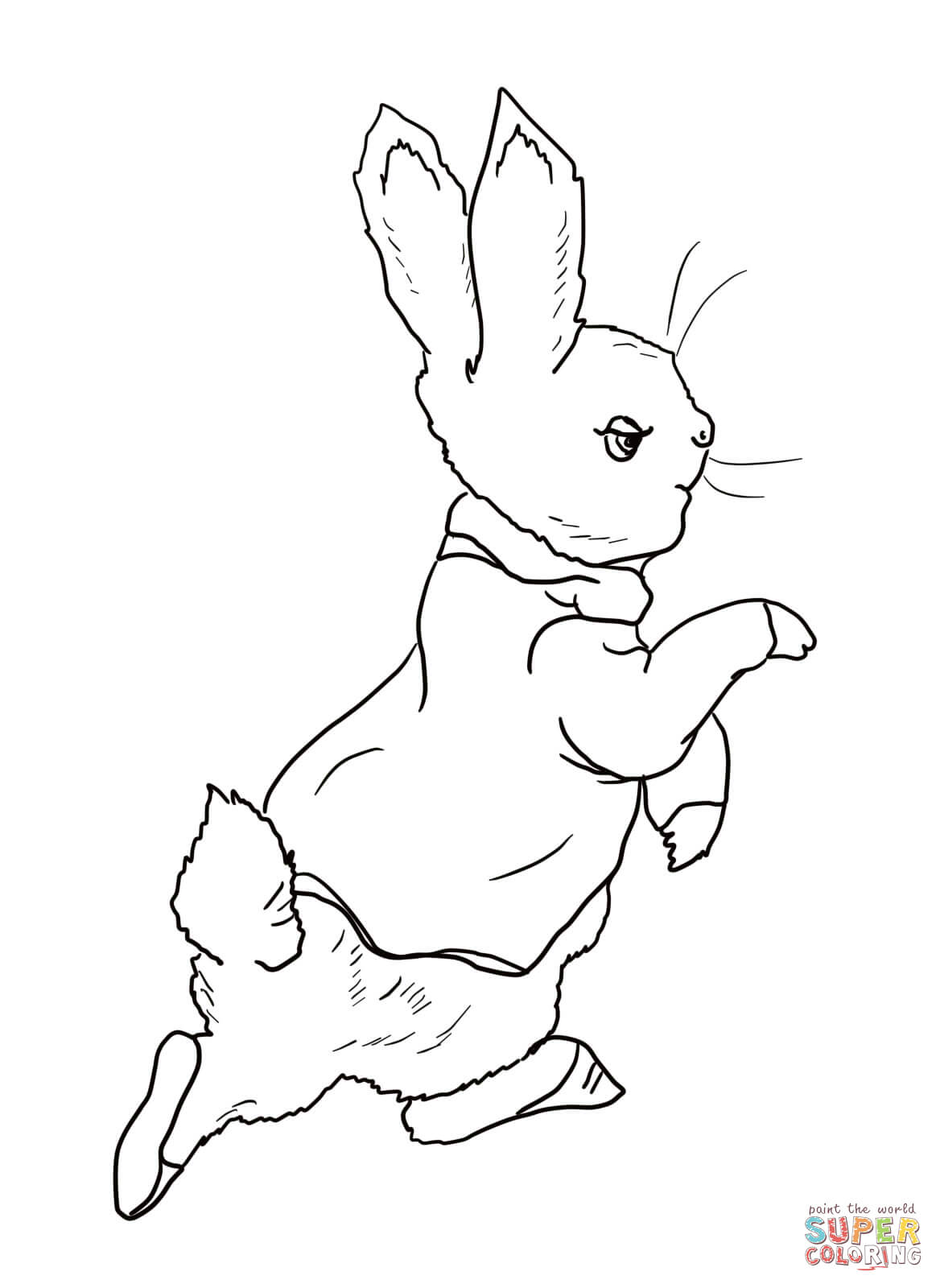 Peter rabbit coloring pages to download and print for free