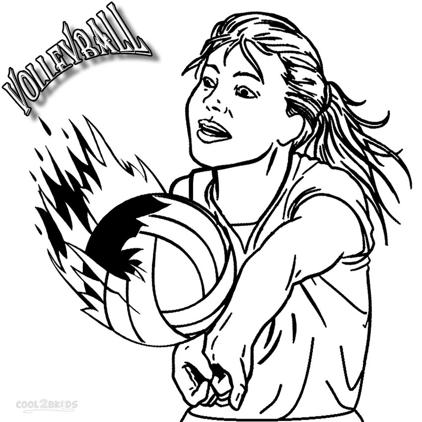 Volleyball coloring pages to download and print for free