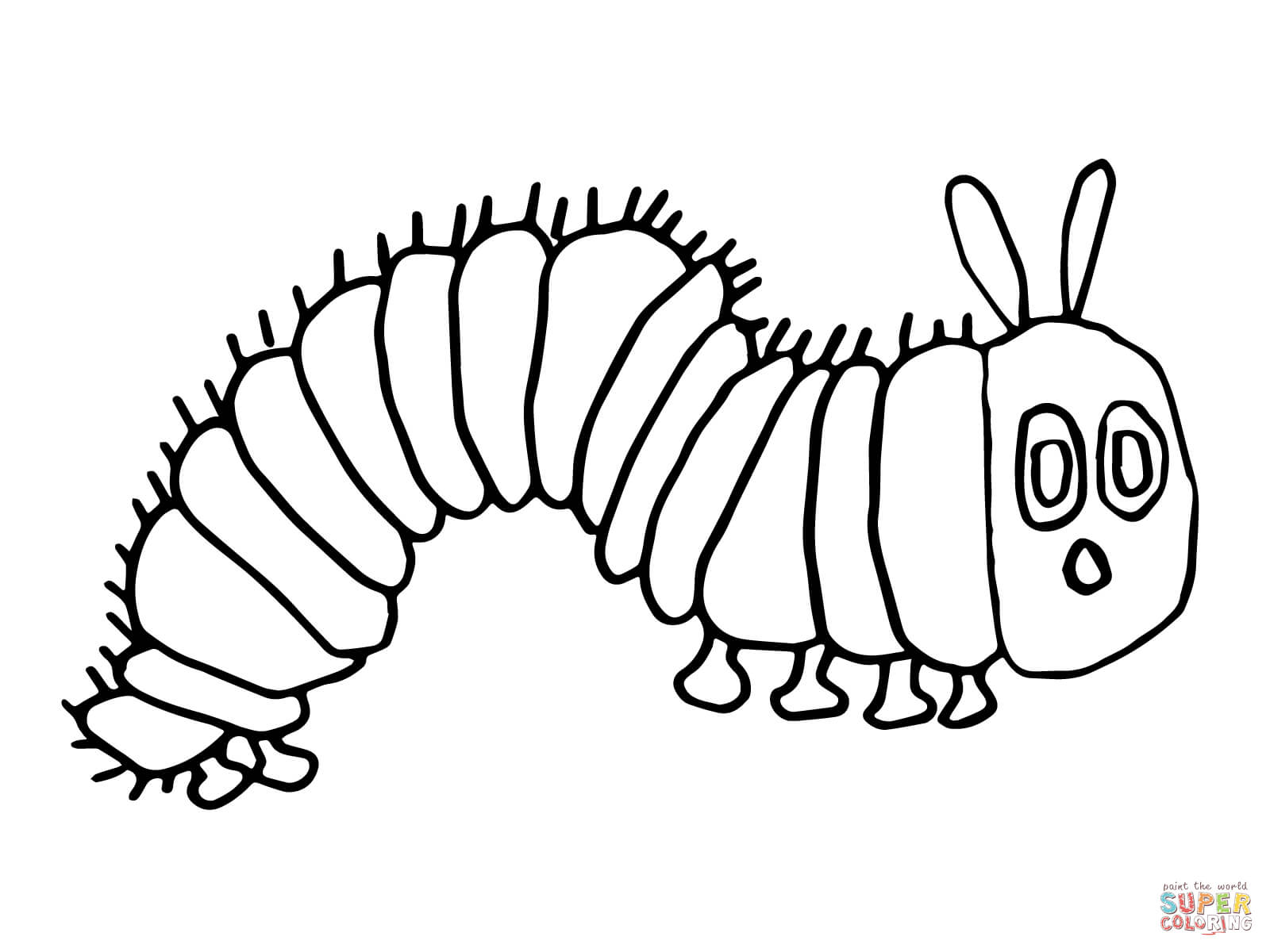 Very hungry caterpillar coloring pages to download and