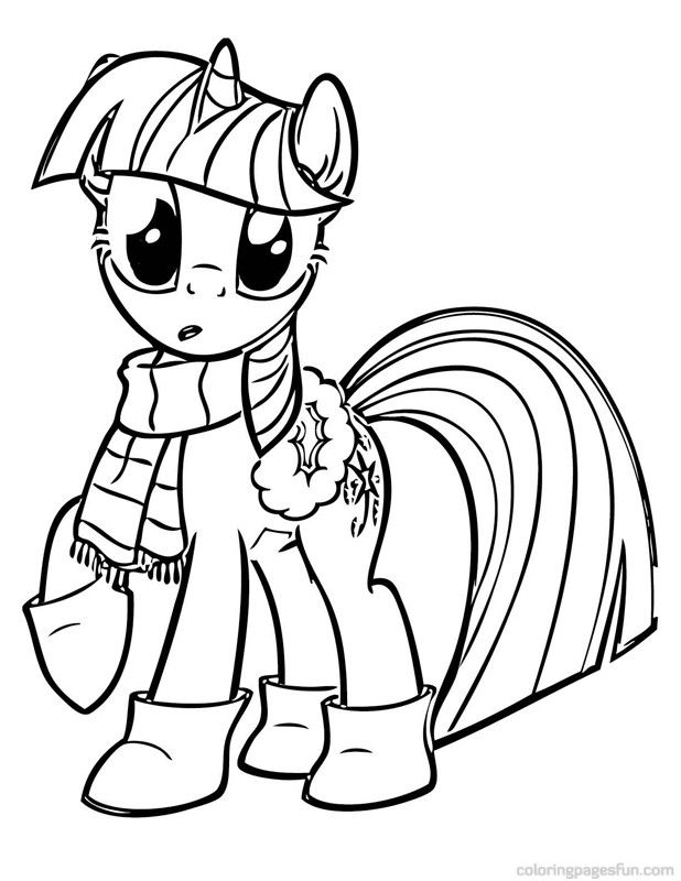 My little pony christmas coloring pages to download and print for free