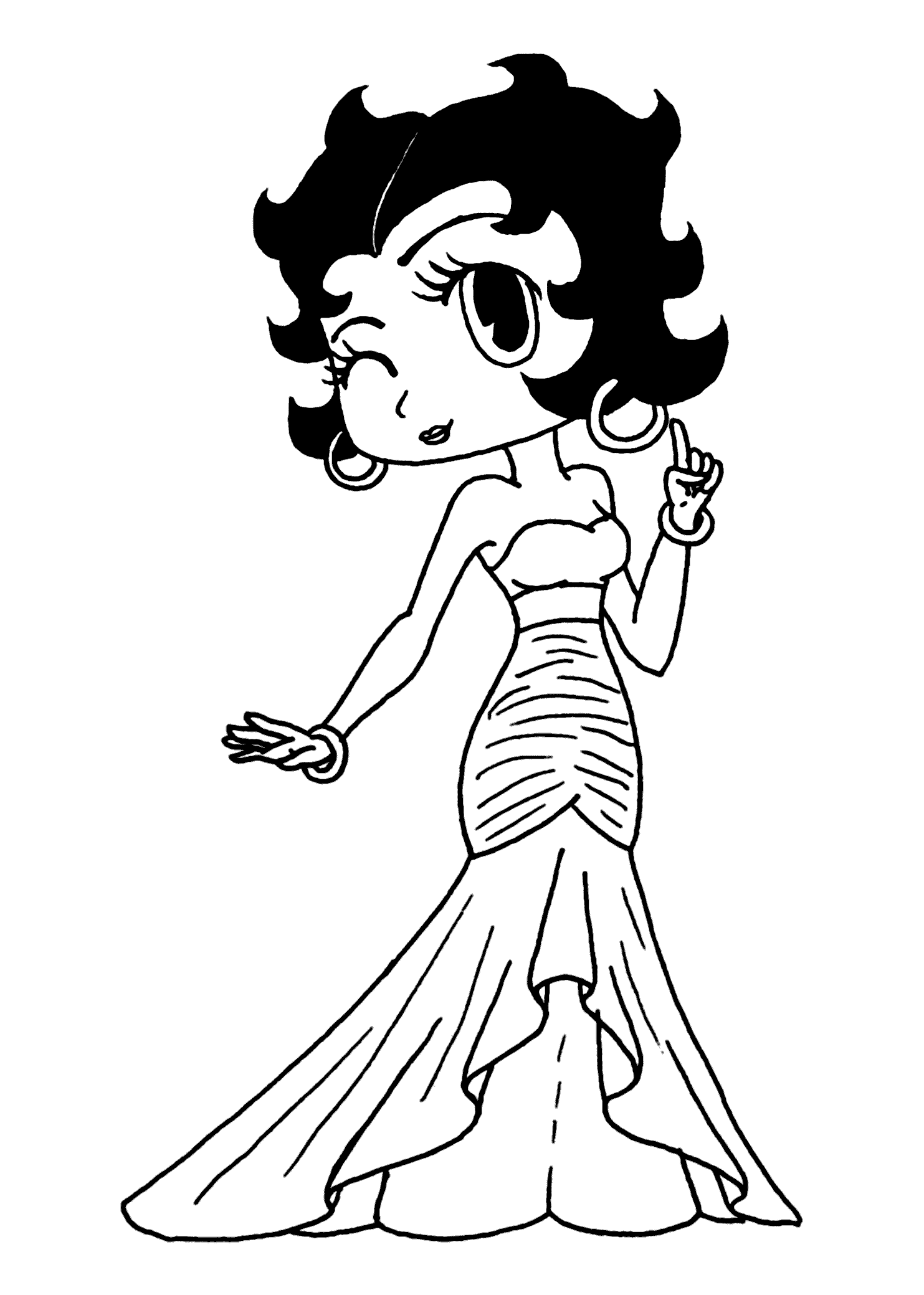 Betty boop coloring pages to download and print for free