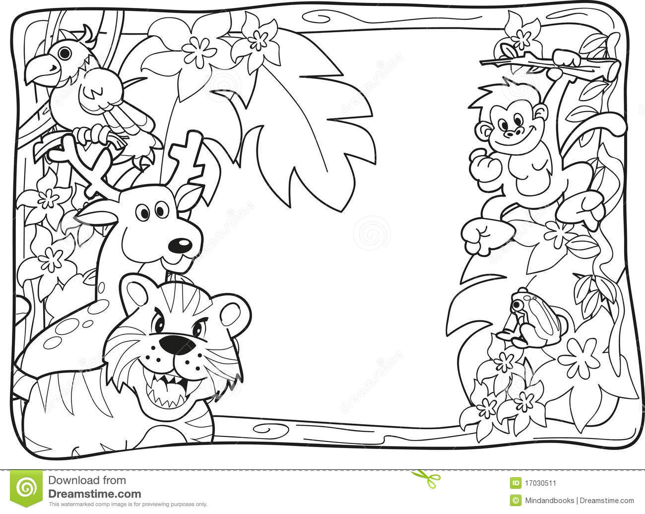 forest animals clipart black and white - photo #33