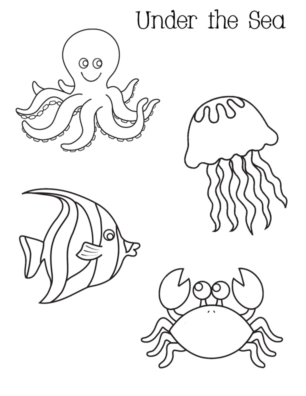 Under the sea coloring pages to download and print for free