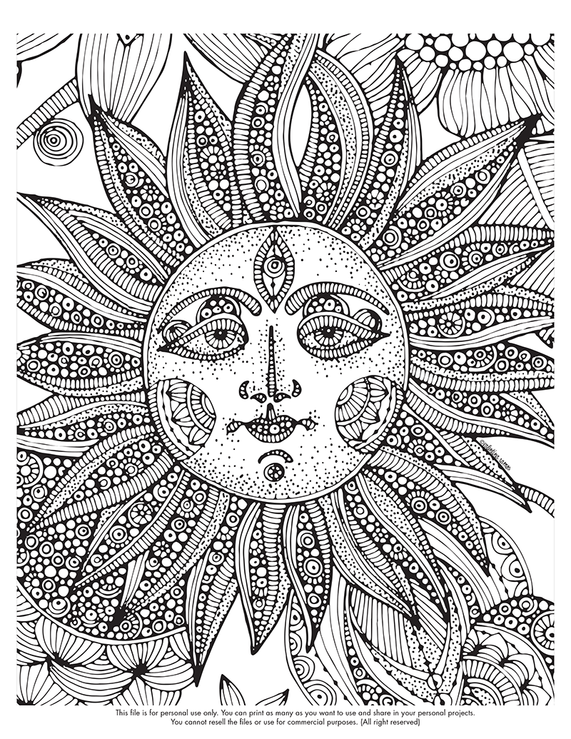 Adult Coloring Pages To Print To Download And Print For Free