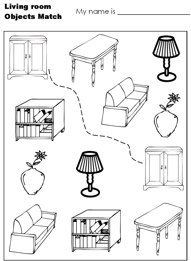 rooms in a house coloring pages - photo #37