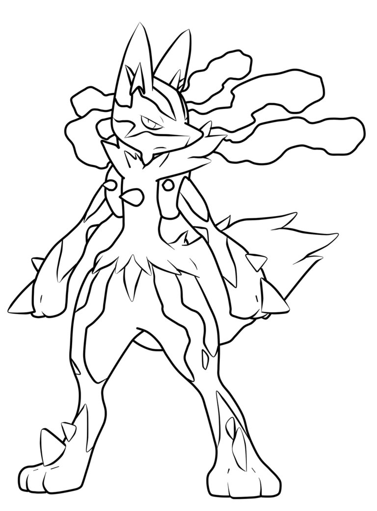 Lucario coloring pages to download and print for free