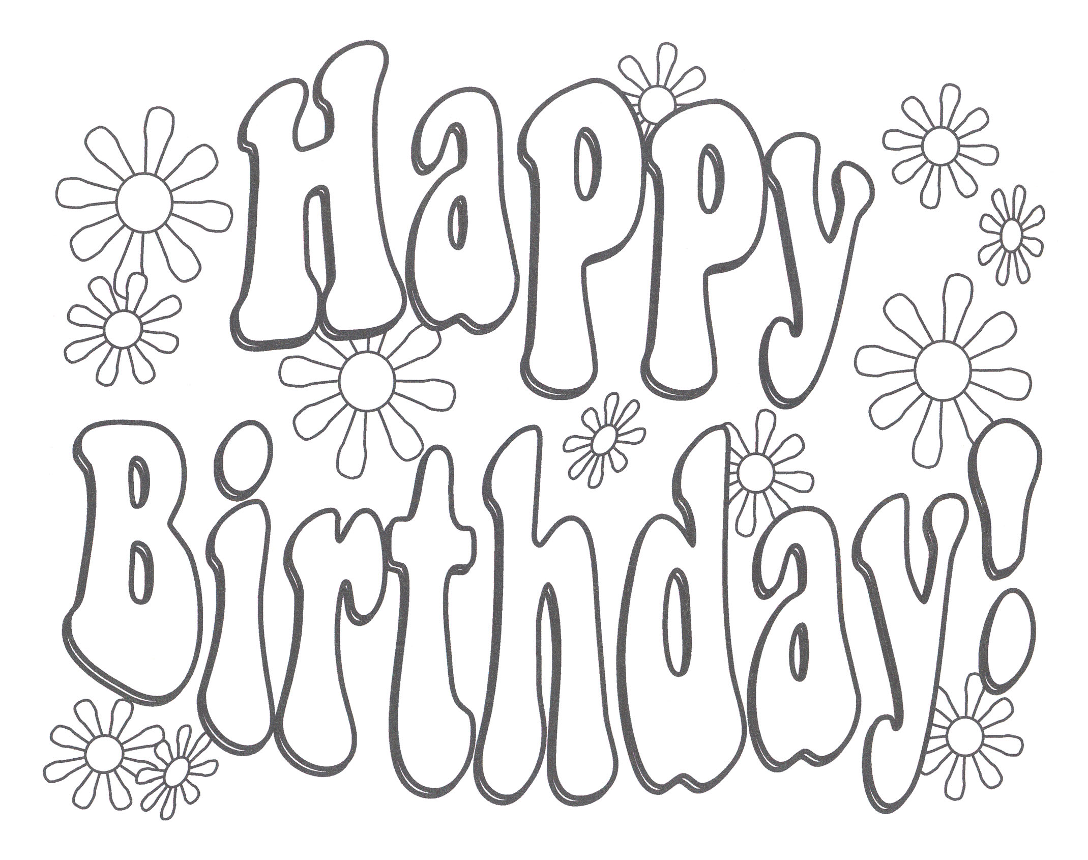 Happy birthday coloring pages to download and print for free