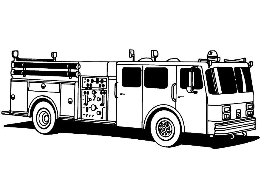 Fire truck coloring pages to download and print for free