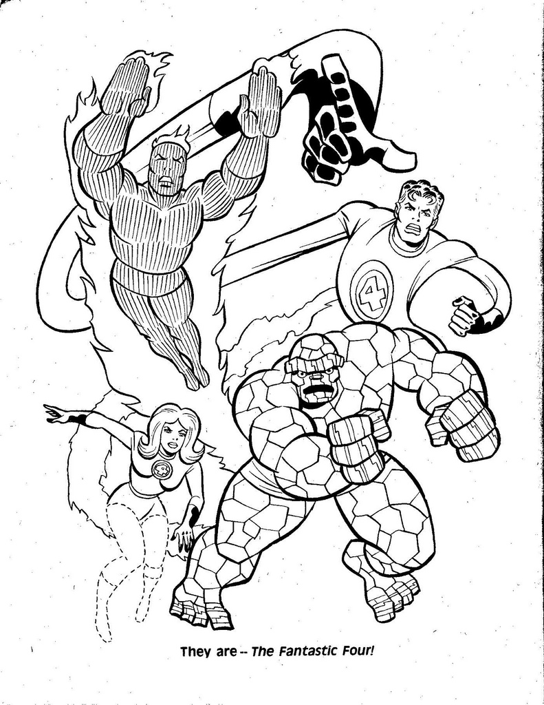 257 Cute Fantastic Four Coloring Pages for Kids