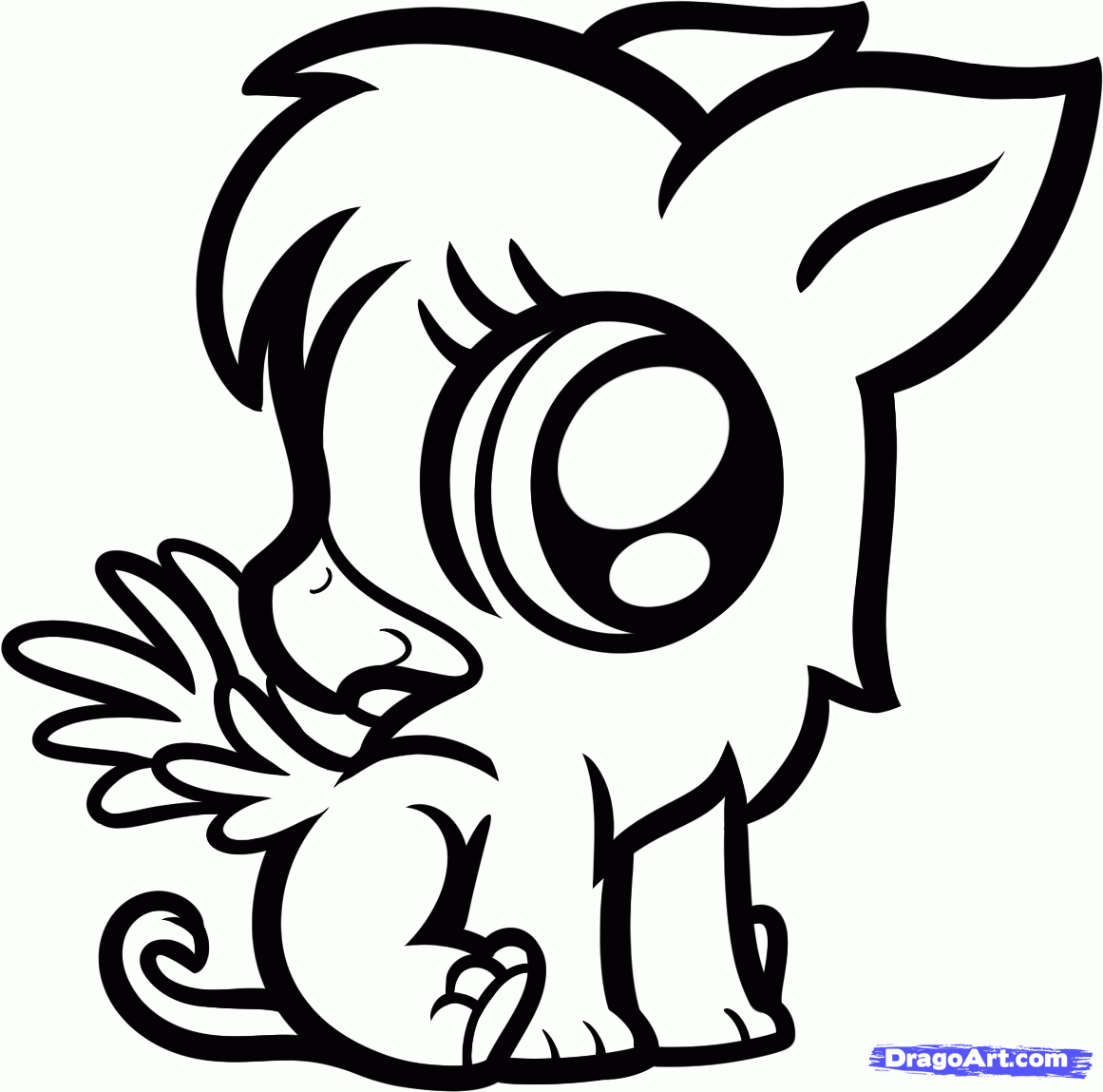 Anime animals coloring pages download and print for free