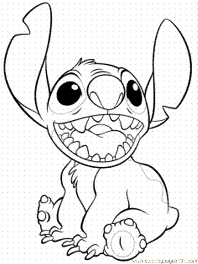 Stitch coloring pages to download and print for free