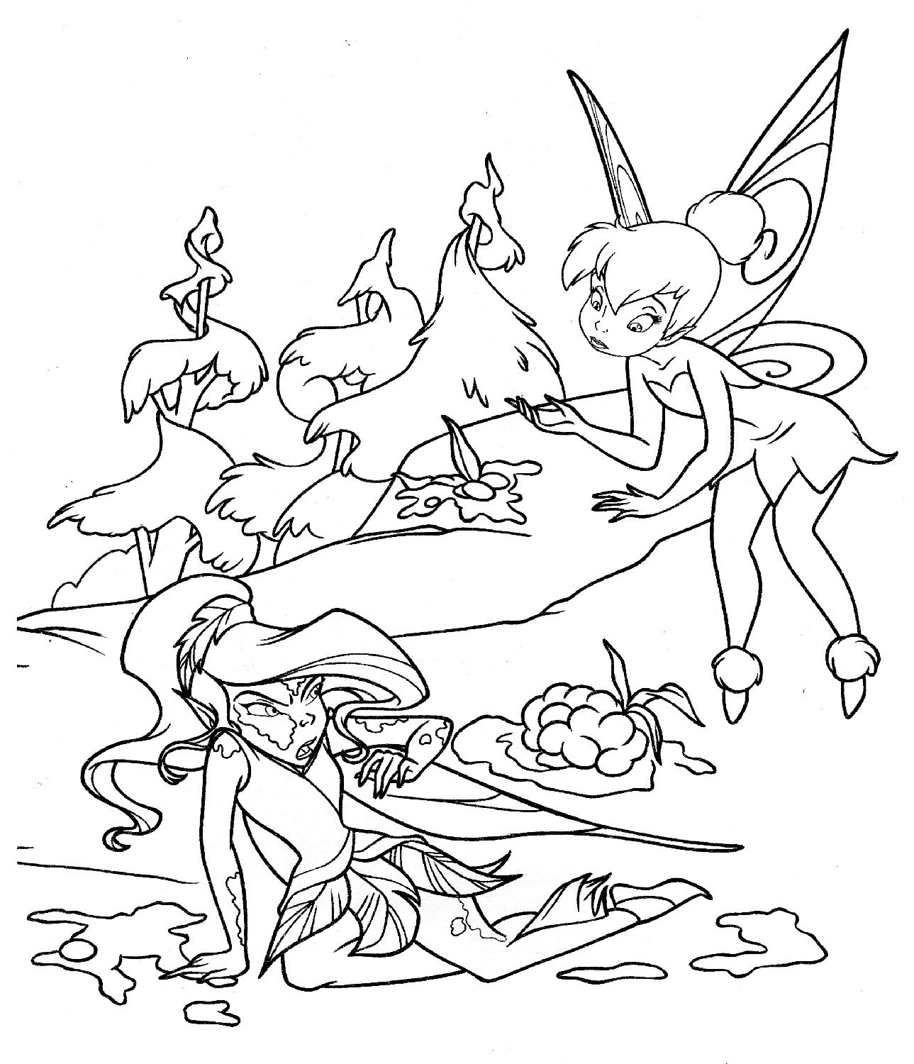 Tinker bell coloring pages to download and print for free