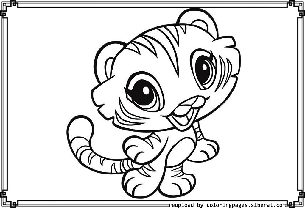 Baby tiger coloring pages to download and print for free