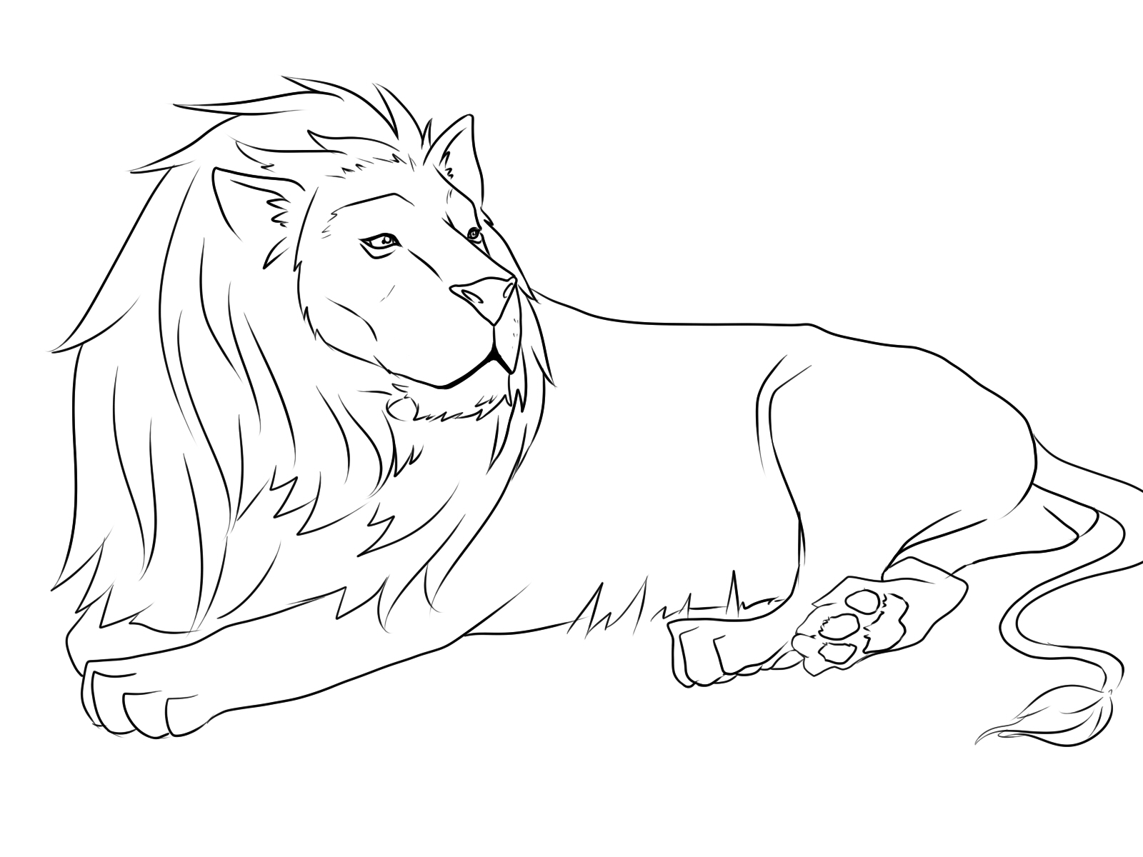 Lion coloring pages to download and print for free