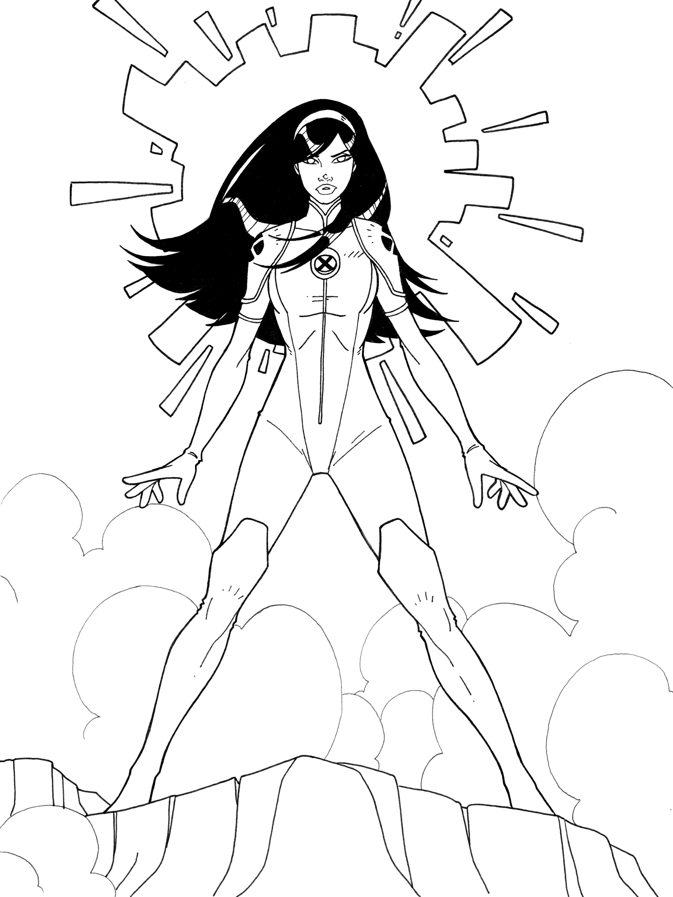 Storm superhero coloring pages download and print for free