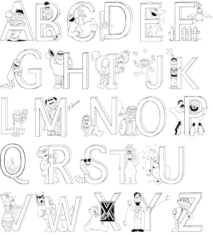 coloring pages the alphabet - photo #24