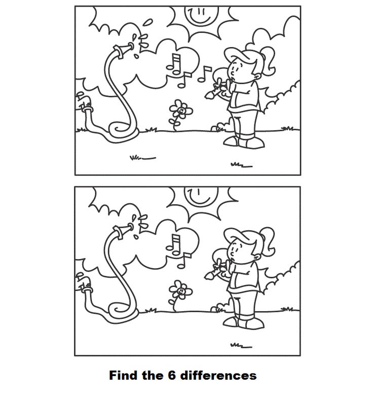 Spot the difference coloring pages download and print for free