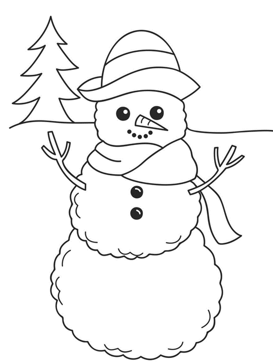 Snowman coloring pages to download and print for free