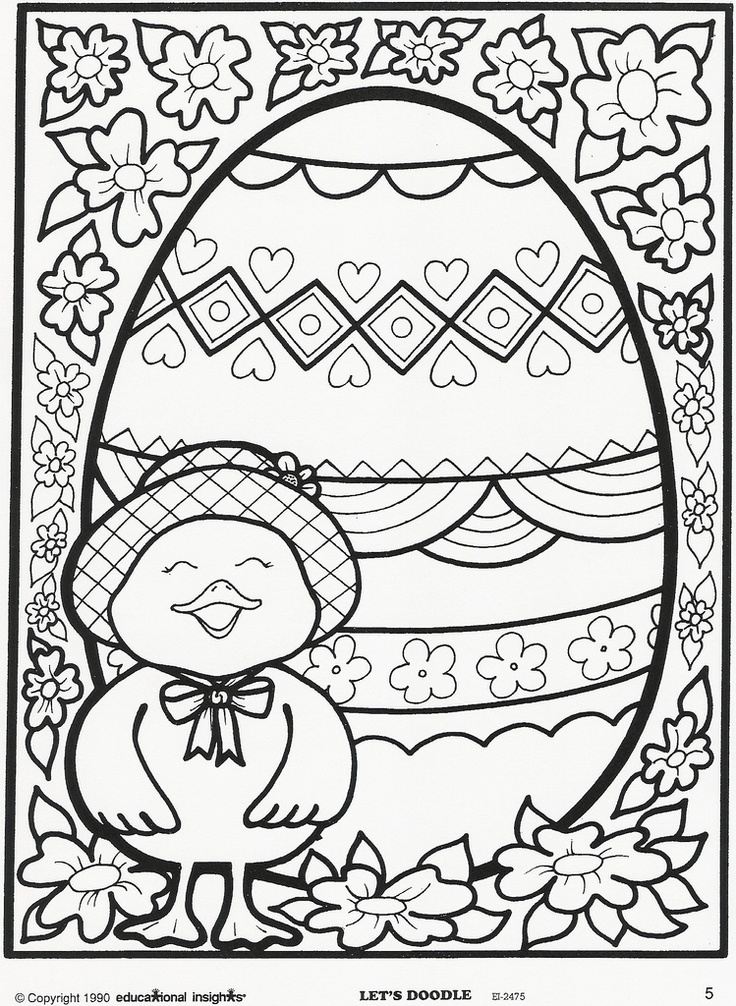 coloring easter printable spring doodle adult sheets printables colouring egg let lets colour bunny insights educational chick cute adults books
