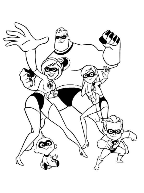 Incredibles 2 coloring pages download and print for free