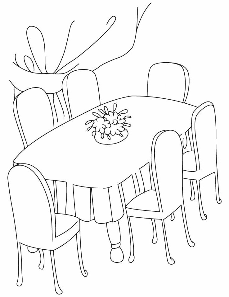 dining room clipart black and white - photo #7