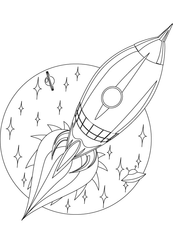 Rocket coloring pages to download and print for free