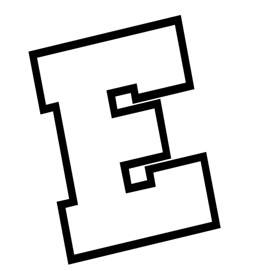 Letter e coloring pages to download and print for free