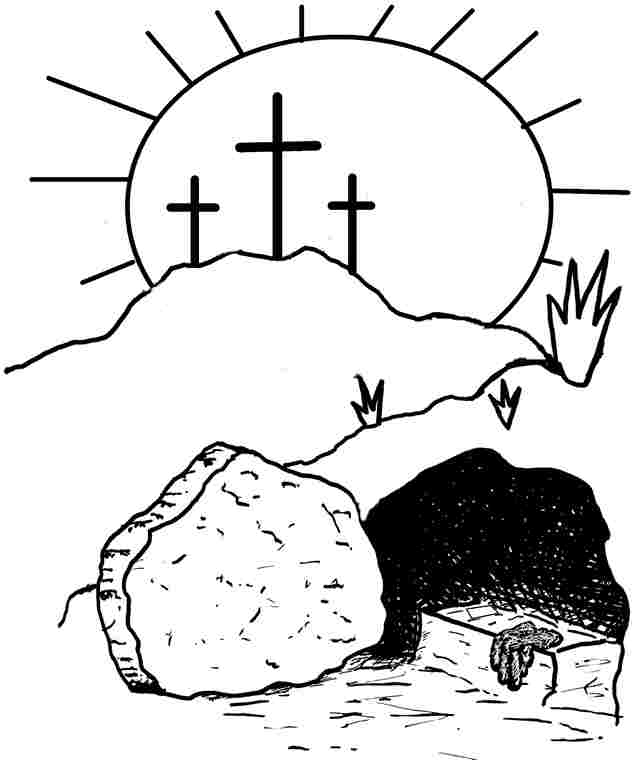 Religious easter coloring pages to download and print for free