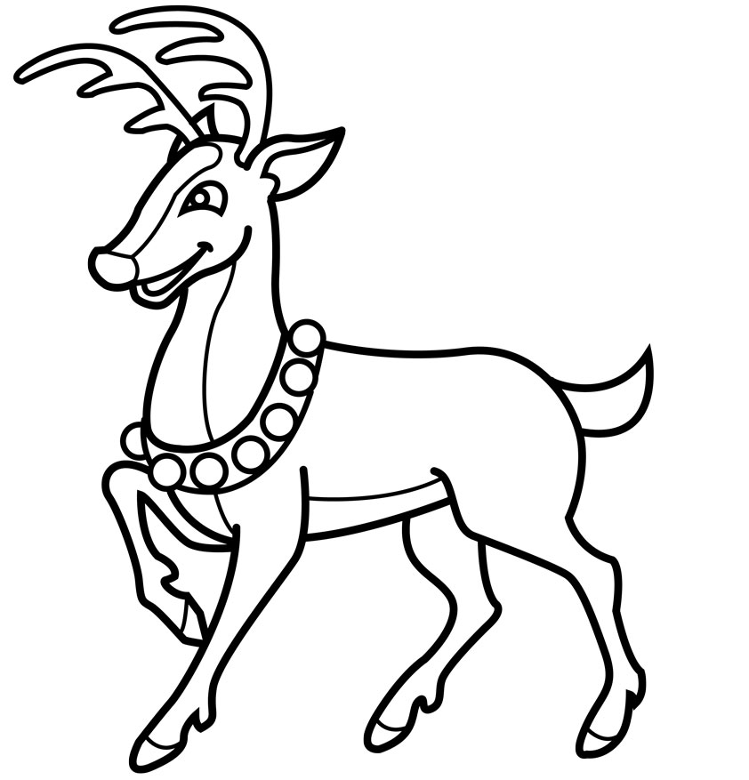 Reindeer coloring pages to download and print for free