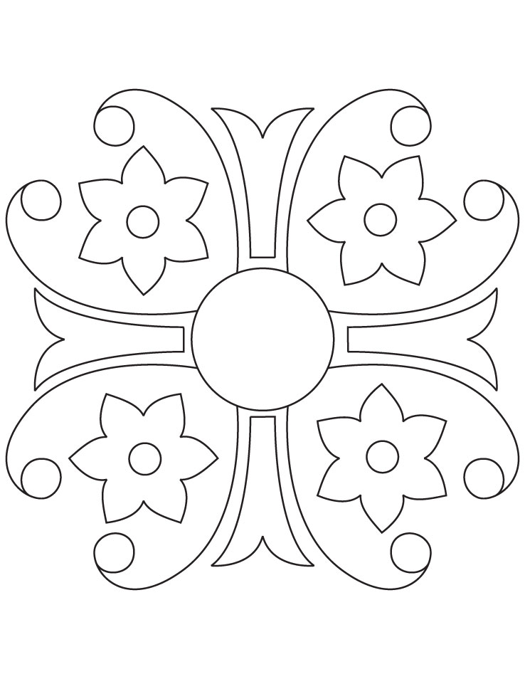 Rangoli coloring pages to download and print for free