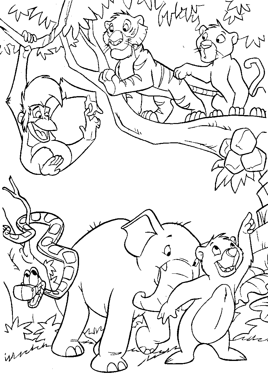 Jungle book coloring pages to download and print for free