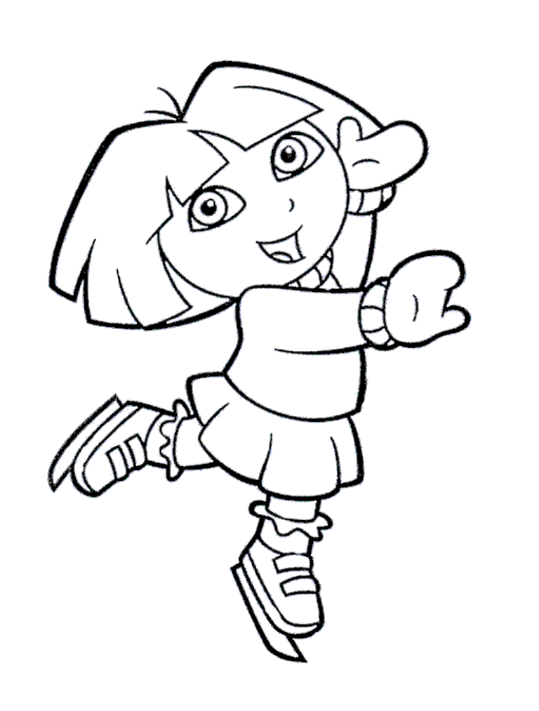 Ice Skating Coloring Pages Download Print Free Kitty
