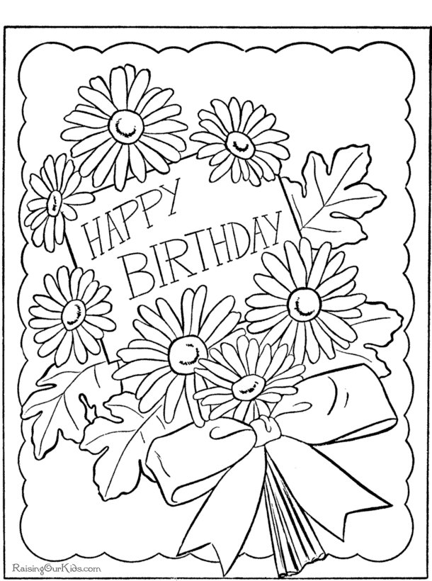 Happy birthday coloring pages to download and print for free