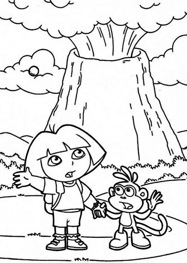 Volcano coloring pages to download and print for free