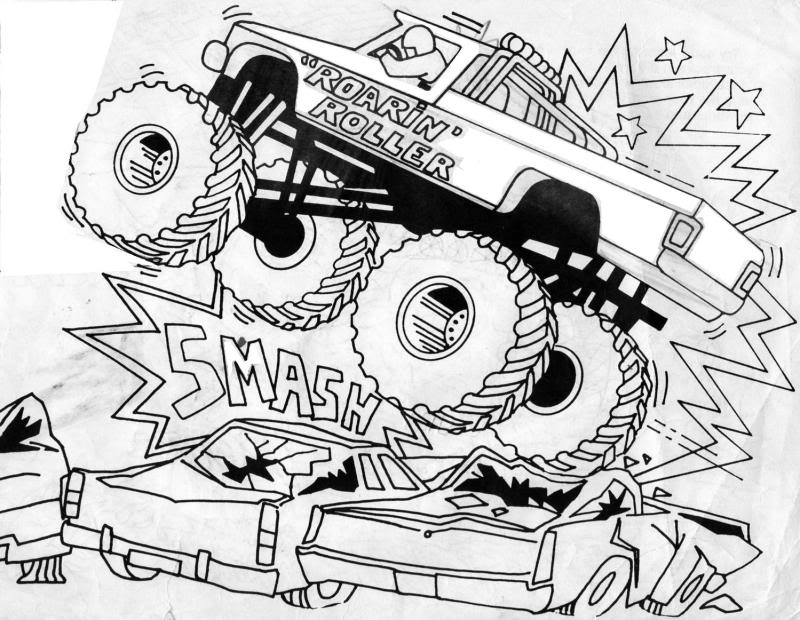 Monster truck coloring pages to download and print for free