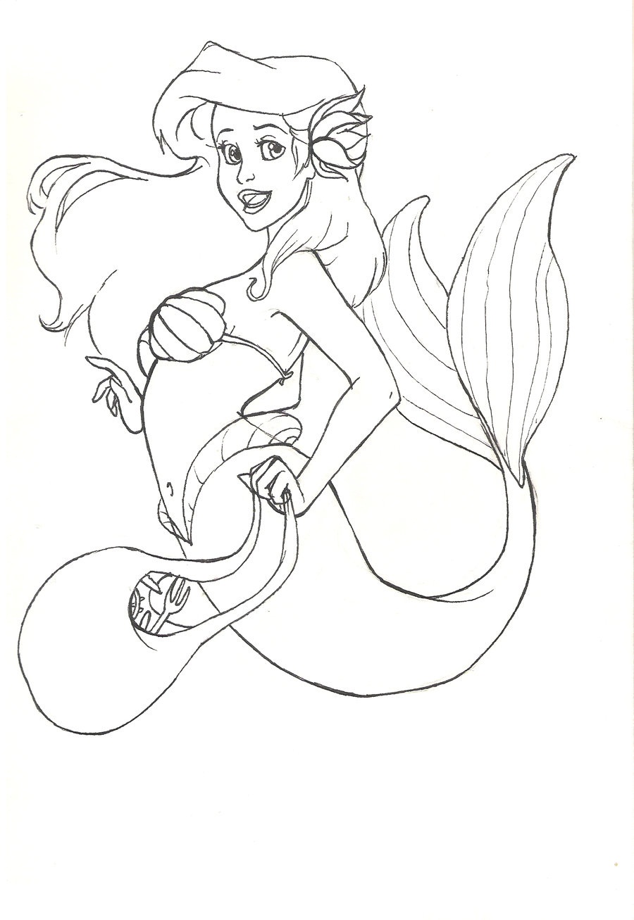 Coloring Mermaids Ursula coloring pages to download and print for free