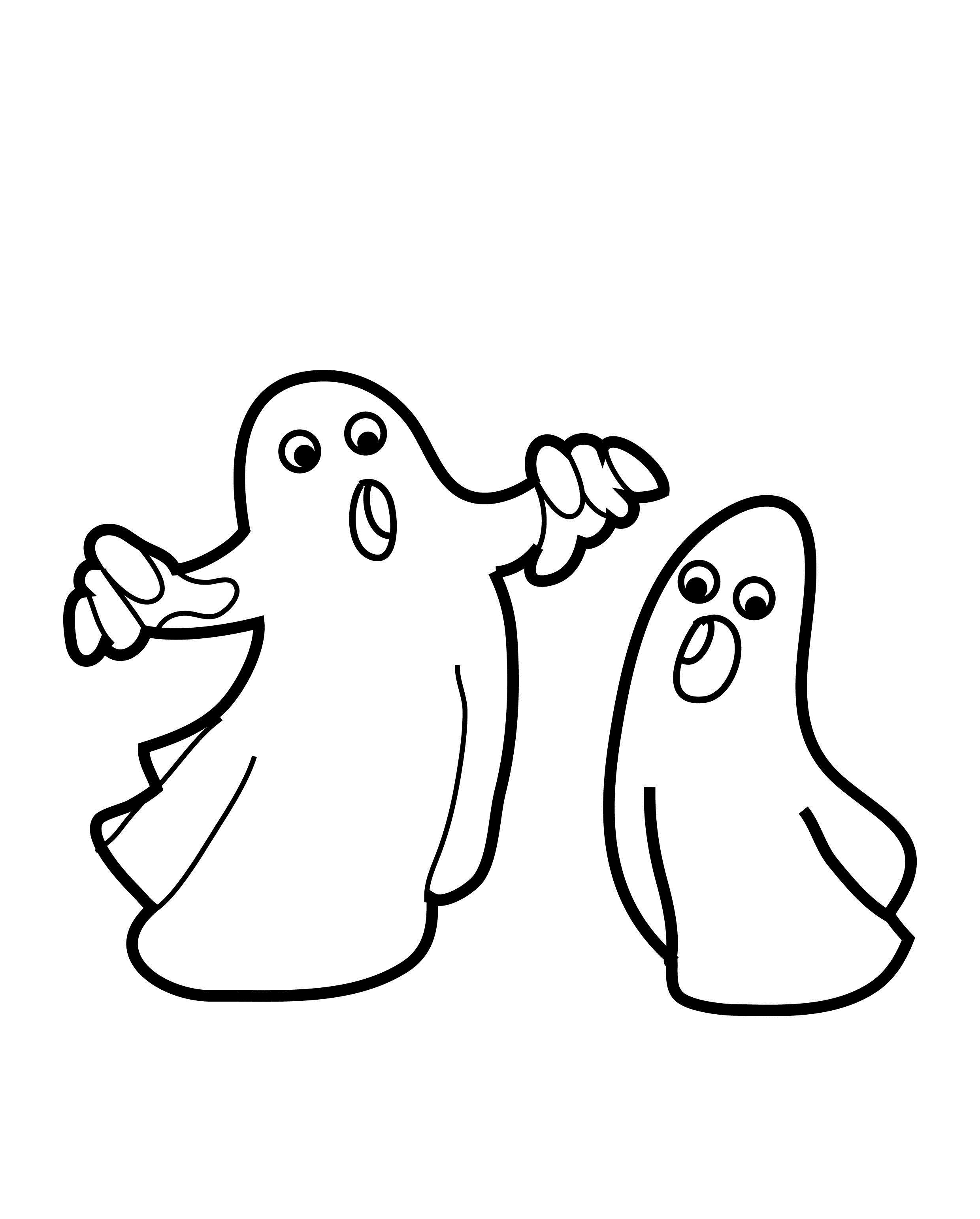 Ghost coloring pages to download and print for free
