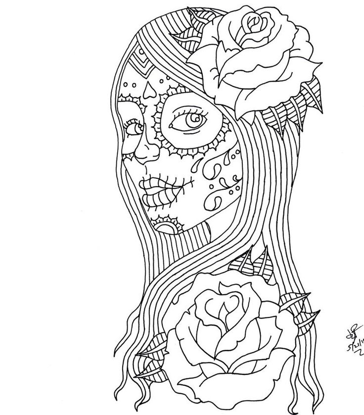 Dia de los muertos coloring pages to download and print for free