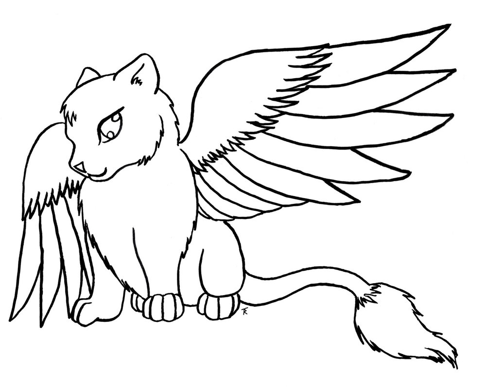 Cute cat coloring pages