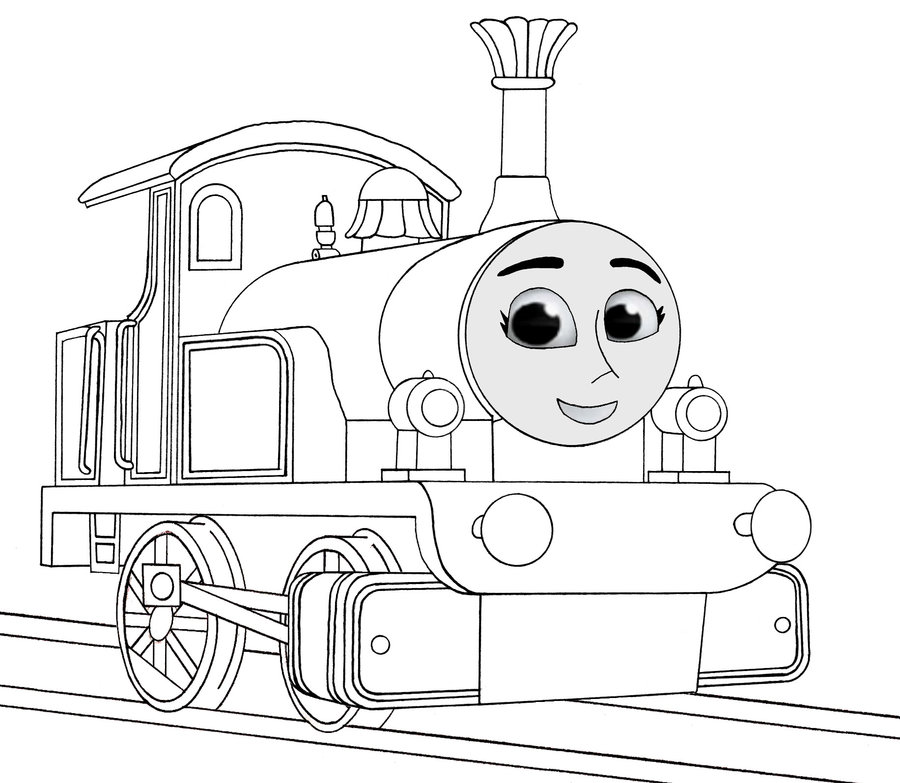 Thomas the tank engine coloring pages to download and