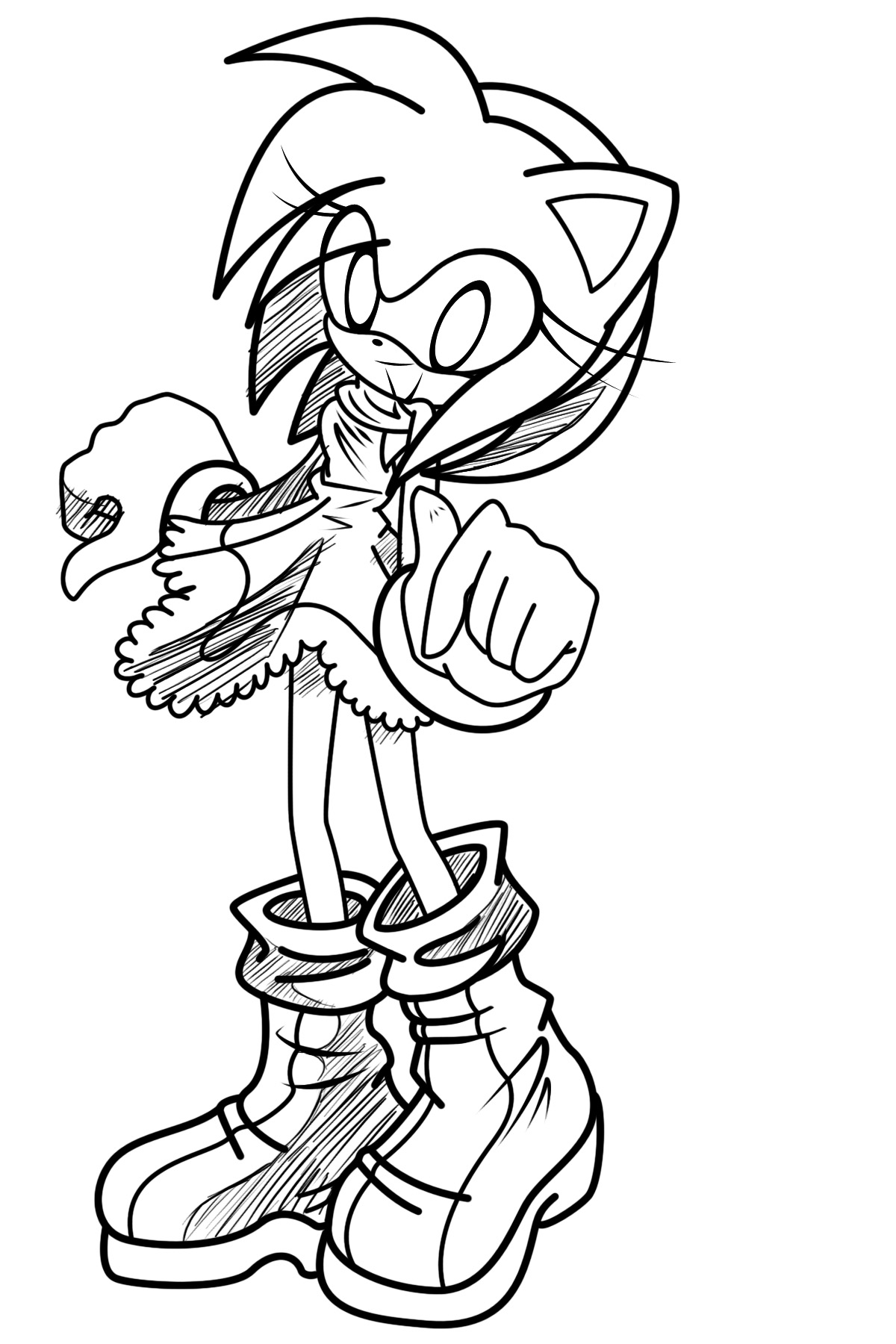 Amy Rose Coloring Sheet Coloring Pages