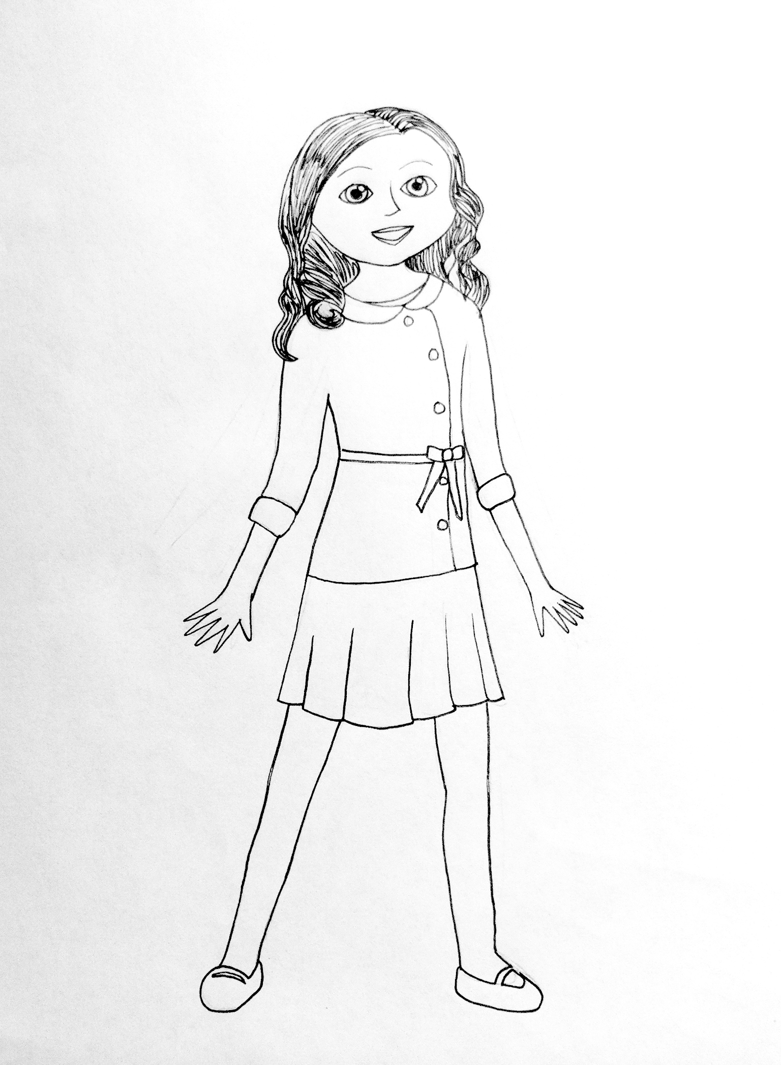 American girl doll coloring pages