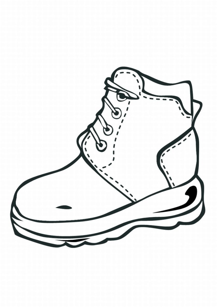 Shoe coloring pages to download and print for free