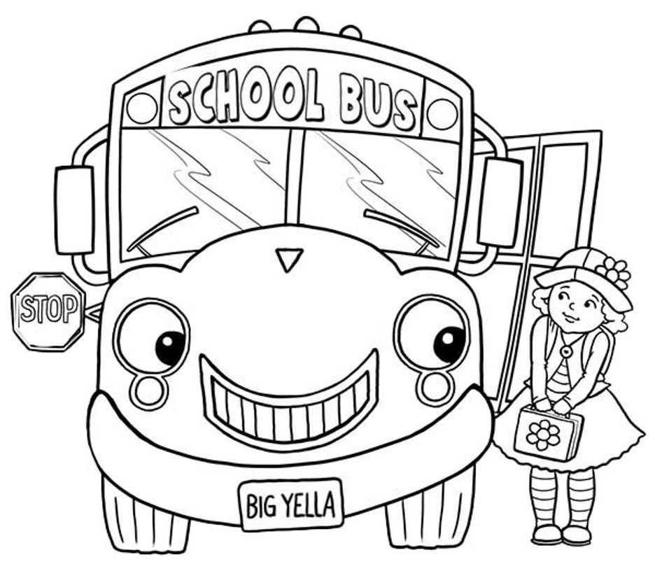 School bus coloring pages to download and print for free