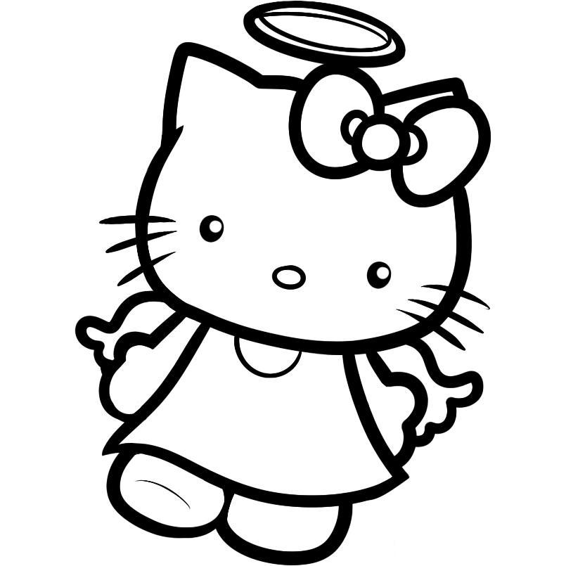 Hello Kitty Drawing For Kids - Flowers Drawing Pages - Cliparts.co